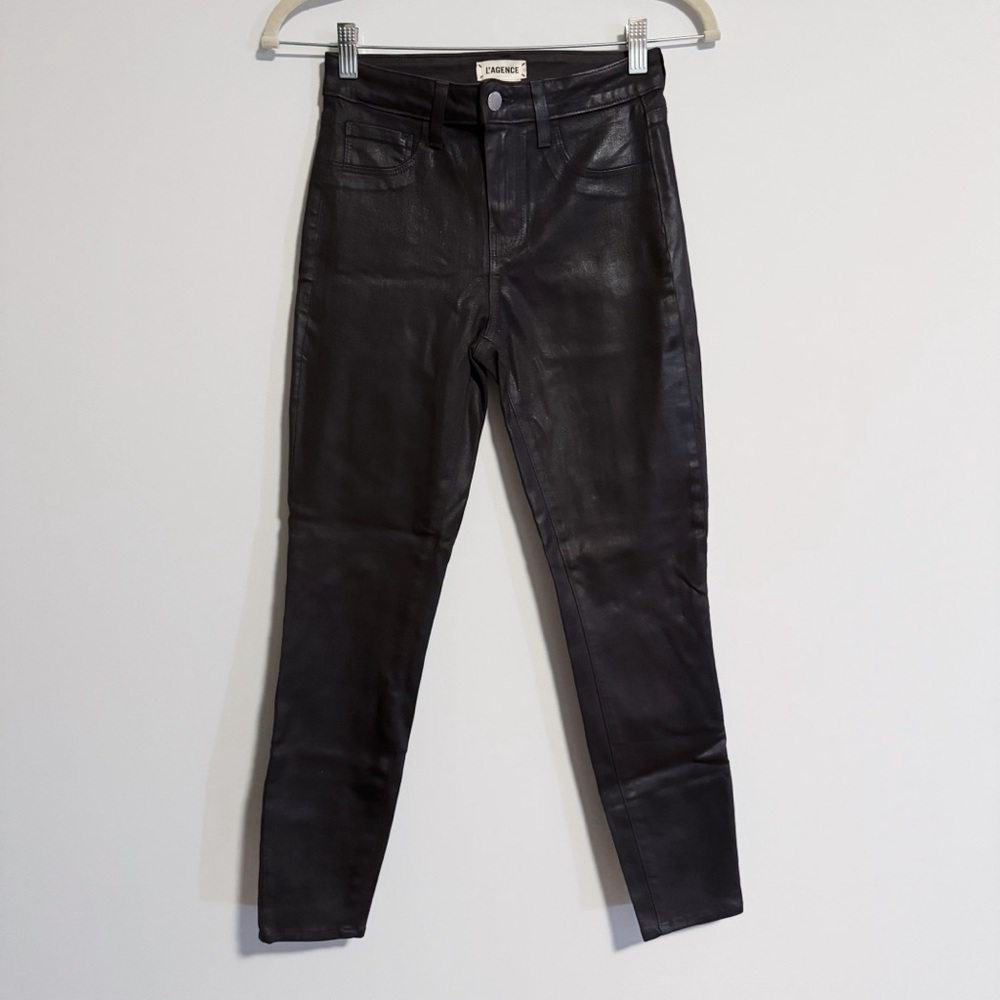 Lagence - Dark Charcoal Coated Jeans